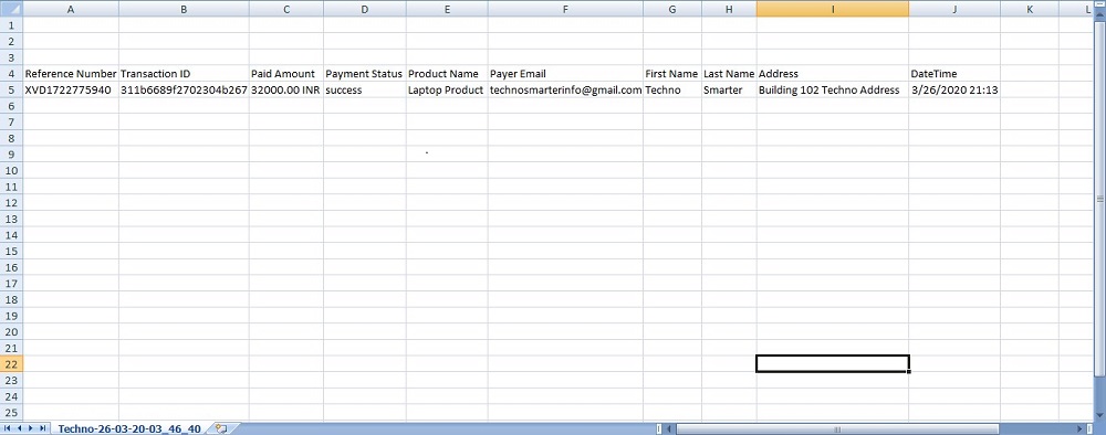 Payment invoice in Excel using PHP .Generate excel format in PHP with MYSQL database 