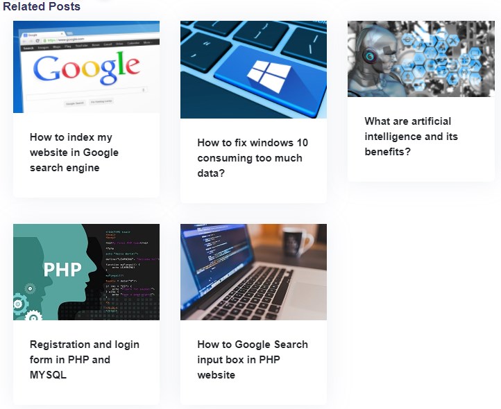 Blog related posts in PHP 