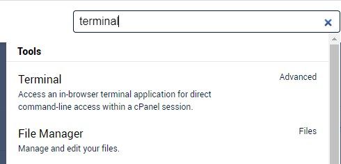 Terminal on Cpanel Hosting